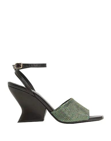 Turquoise Sandals RHINESTONE WEDGE SOLE MULE SANDALS