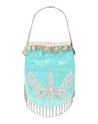 Turquoise Satin Handbag