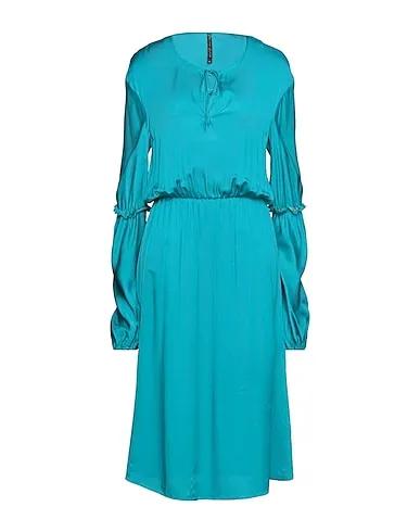 Turquoise Satin Midi dress