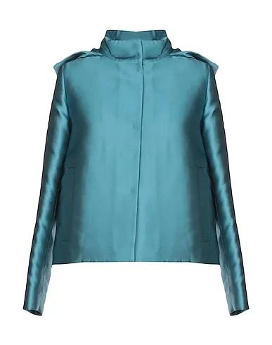Turquoise Satin Shell  jacket