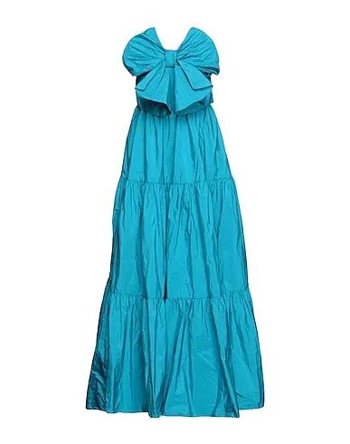Turquoise Taffeta Long dress