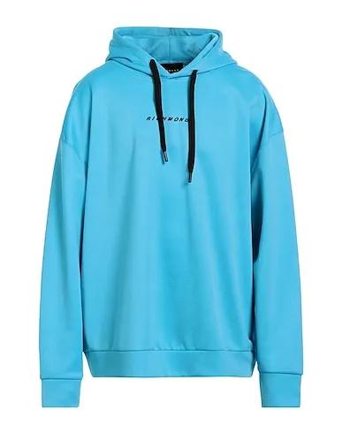 Turquoise Techno fabric Hooded sweatshirt