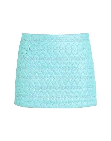Turquoise Techno fabric Mini skirt