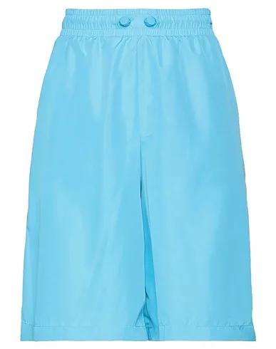 Turquoise Techno fabric Shorts & Bermuda
