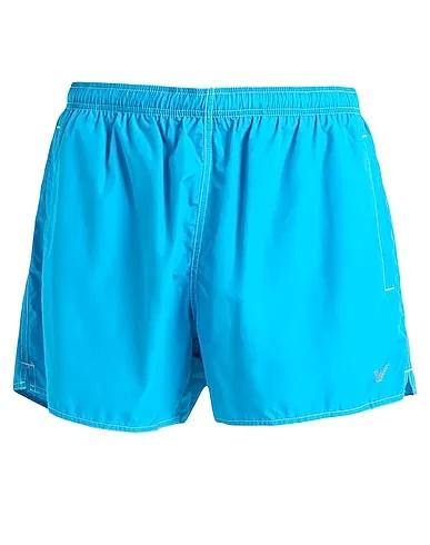 Turquoise Techno fabric Swim shorts BOXER SWIMWEAR PACKABLE