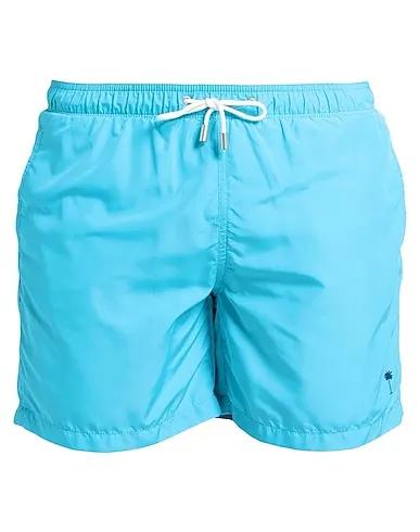 Turquoise Techno fabric Swim shorts