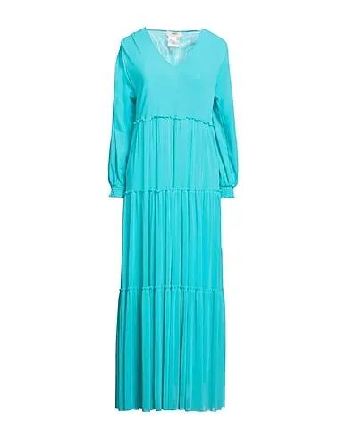 Turquoise Tulle Midi dress