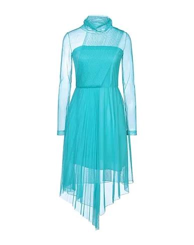 Turquoise Tulle Pleated dress
