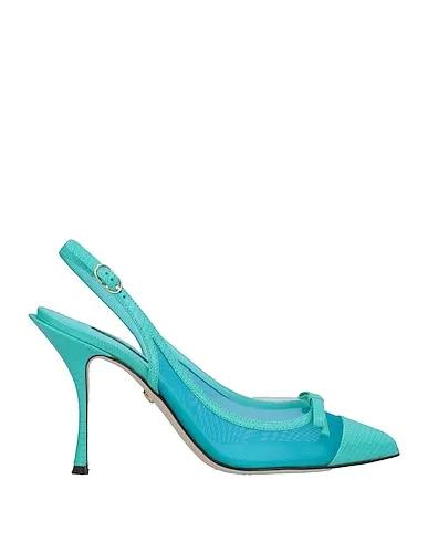 Turquoise Tulle Pump