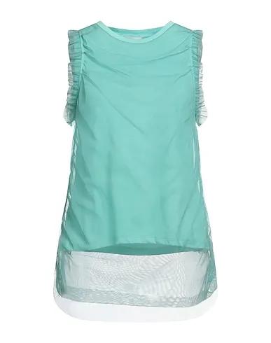 Turquoise Tulle Top