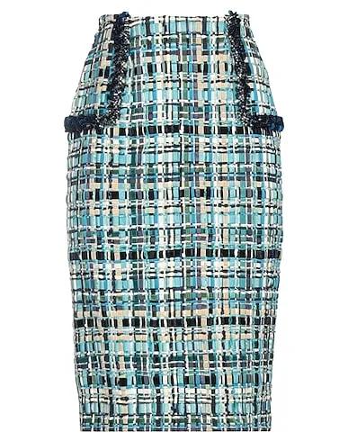 Turquoise Tweed Midi skirt