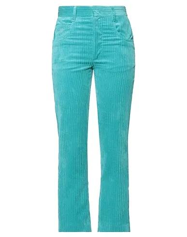 Turquoise Velvet Casual pants