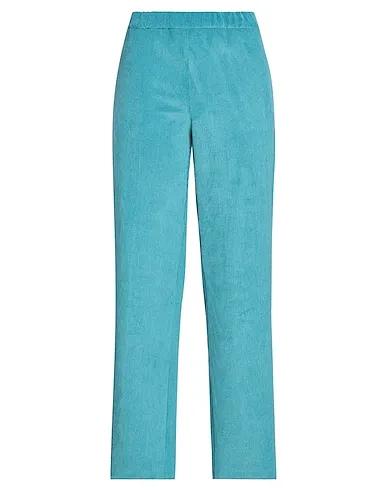 Turquoise Velvet Casual pants