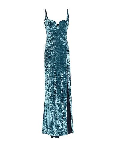 Turquoise Velvet Long dress