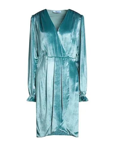 Turquoise Velvet Midi dress