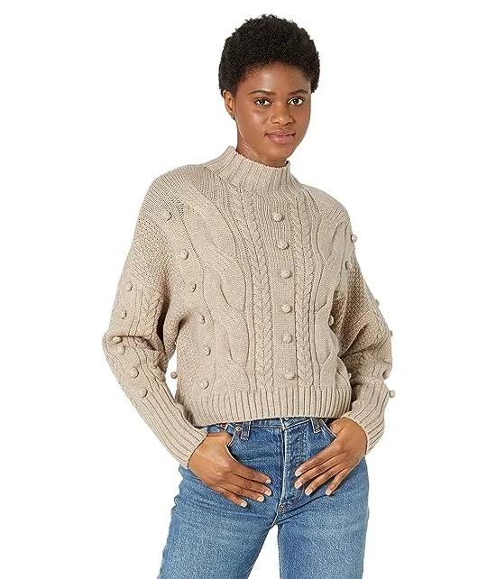 Turtleneck Sweater with Balloon Sleeves