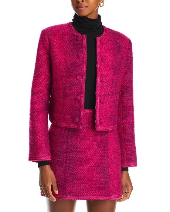 Tweed Collarless Jacket - 100% Exclusive