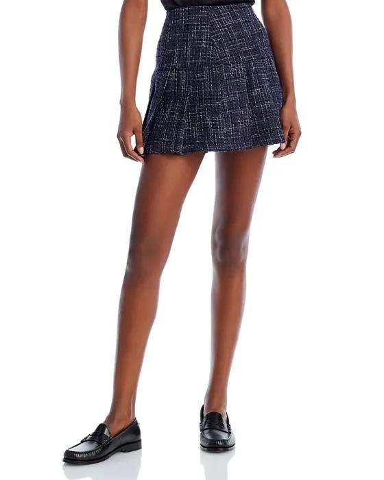 Tweed Pleated Mini Skirt - 100% Exclusive