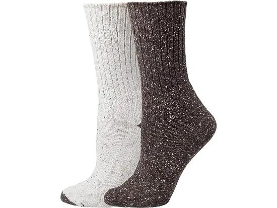 Tweed Ribbed Boot Socks 2-Pack