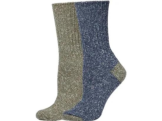 Tweed Ribbed Boot Socks 2-Pack