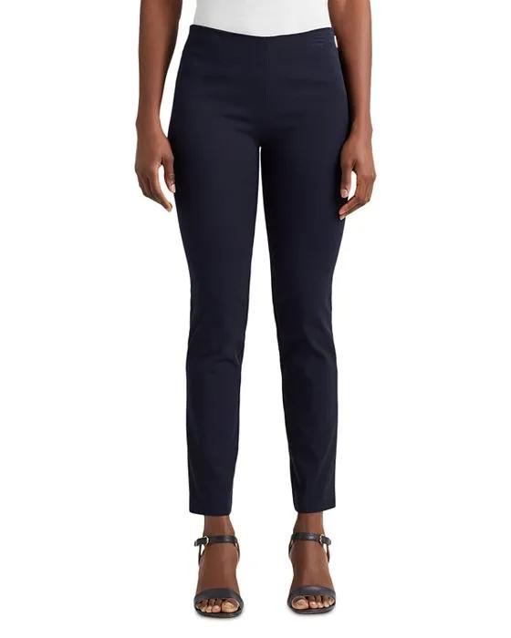 Twill Skinny Leg Side Zip Pants