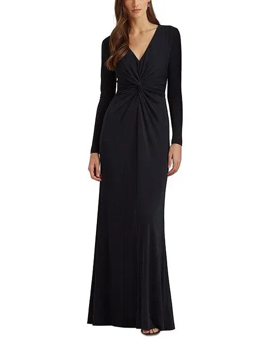 Twist-Front Jersey Gown