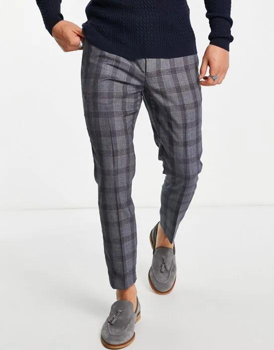 Twisted Tailor Conrad pants in dark gray check