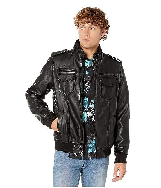 Two-Pocket Military Bomber with Sherpa Lining