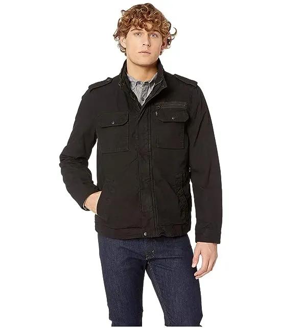 Two-Pocket Military Jacket with Polytwill Lining