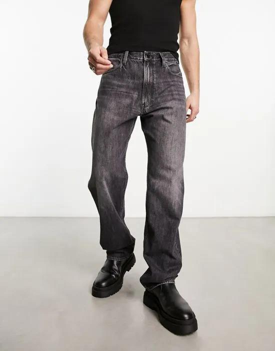 Type 49 relaxed straight fit jeans in washed black