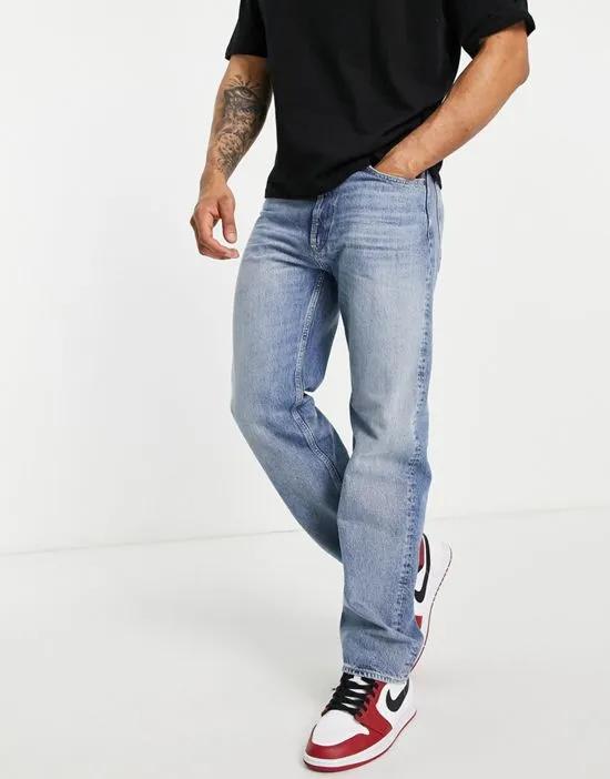 type49 relaxed straight jeans in light wash