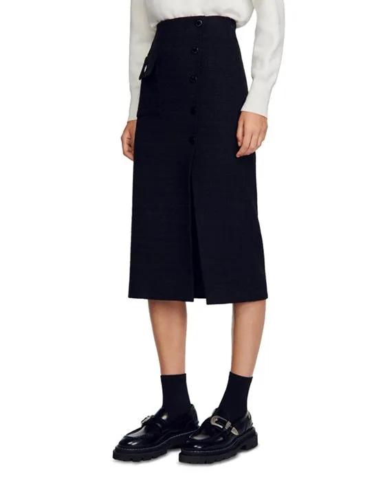 Tzara Tweed Midi Skirt