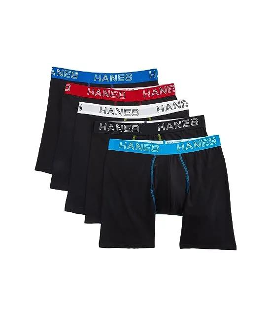 Ultimate® Cotton Stretch Boxer Briefs 5-Pack