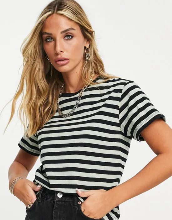ultimate t-shirt in black and khaki stripe
