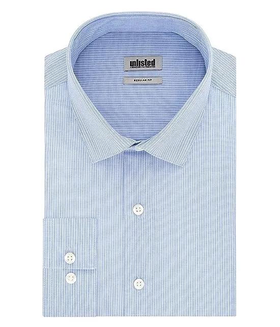 Unlisted by Kenneth Cole Men's Dress Shirt Regular Fit Checks and Stripes (Patterned)
