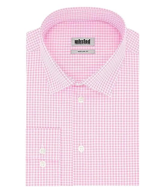Unlisted by Kenneth Cole Men's Dress Shirt Regular Fit Checks and Stripes (Patterned)