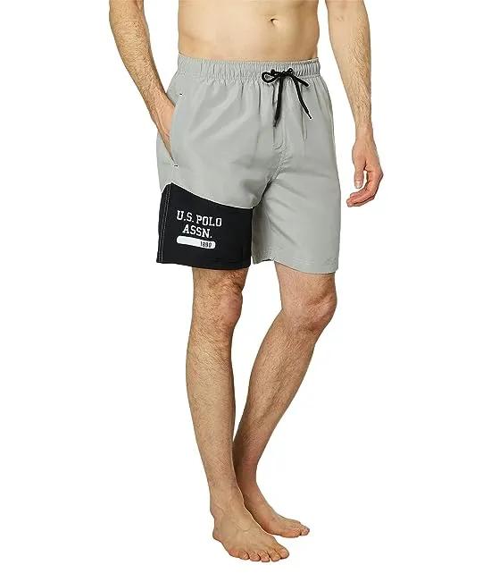 USPA Color-Block Swim Shorts