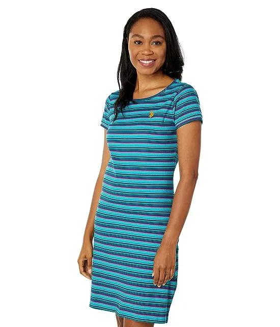USPA Rib Stripe Dress