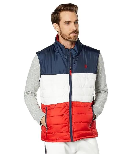 USPA Tricolored Quilted Vest