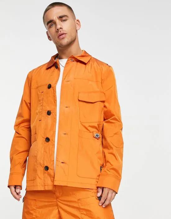 utility jacket in burnt orange