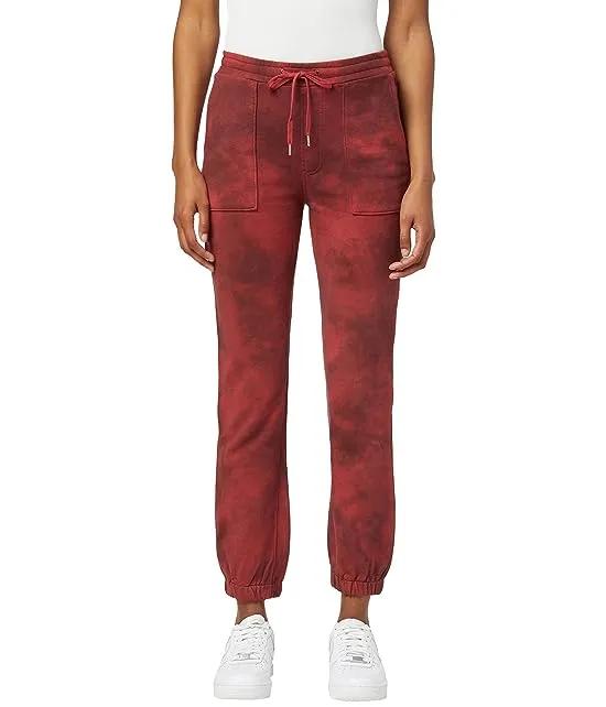 Utility Joggers in Cabernet Fatigue Tie-Dye