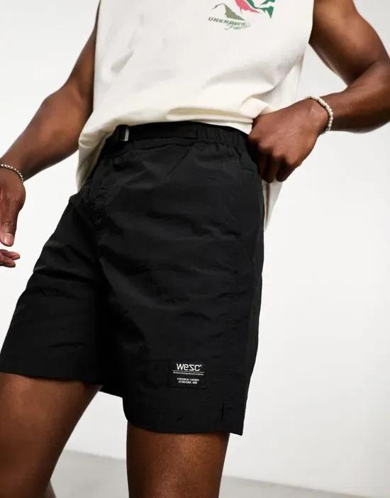 utility shorts in black
