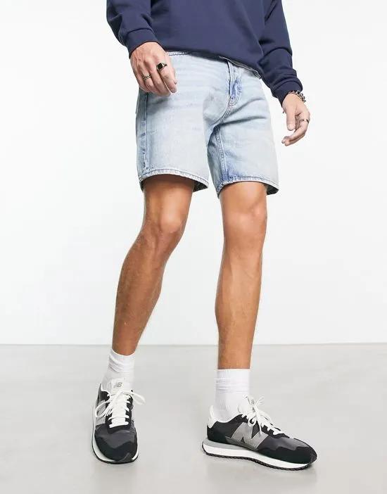 vacant loose fit shorts in blue
