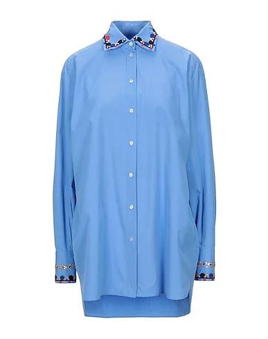 VALENTINO | Azure Women‘s Solid Color Shirts & Blouses