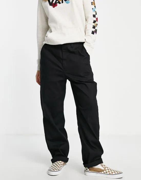 Vans high-rise chino pants with straight leg in black