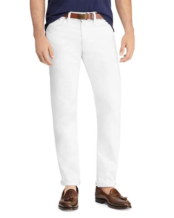Varick Slim Straight Jeans in White