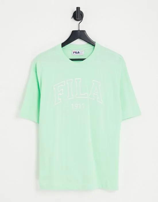 varsity t-shirt in green