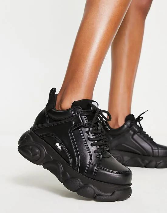 Vegan Corin low platform sneakers in black