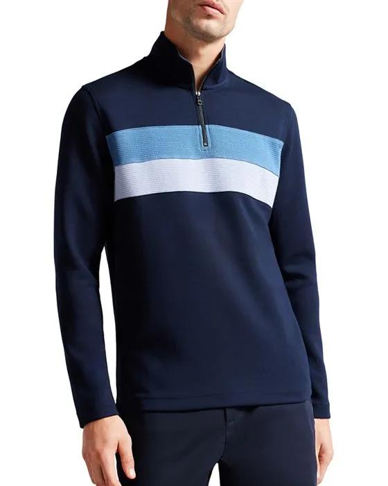 Veller Long Sleeve Slim Fit Half Zip Sweater