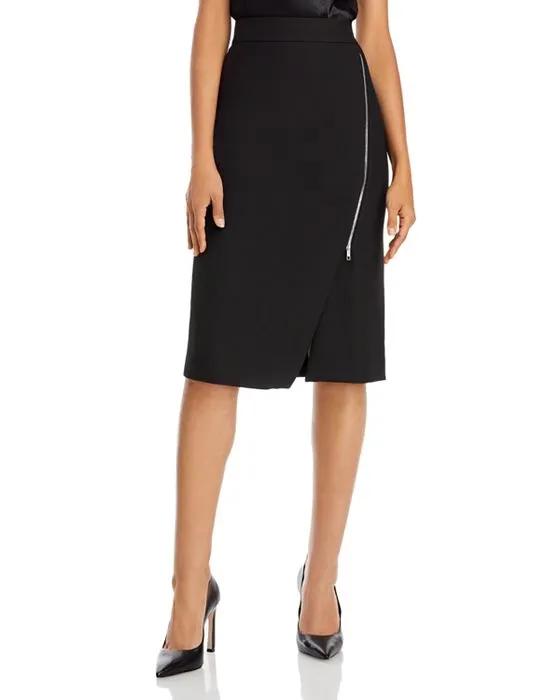 Vemboka Zip Trim Pencil Skirt